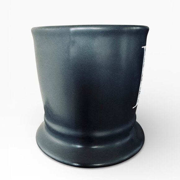 Anthropologie Monogram K Matte Black White Text Initial K Shaving Mug Classic - Picture 12 of 16
